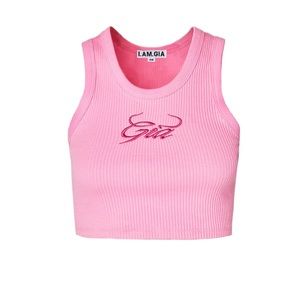 I.AM.GIA Vea Crop Tank Hot Pink Small